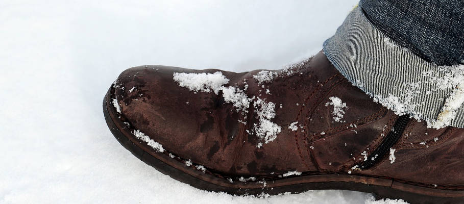 Buty zimowe męskie - skórzane buty ocieplane, buty trekkingowe